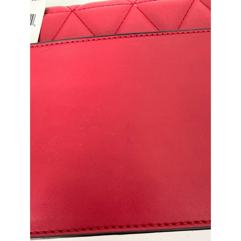 Nine West Essie Cherry Red Quilted Shoulder Bag *FLAWED* - Picture 4 of 7